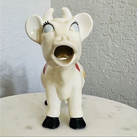 SEBASTIAN MINIATURE LC-013 Jell-O Cow‎ Milk Pitcher (Cereal Creamer 1952), RARE - Picture 11 of 11